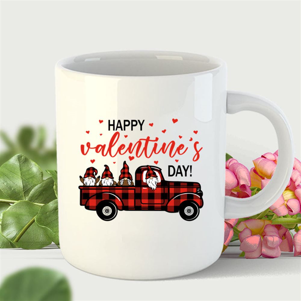 Happy Valentines Day Gnomes Truck