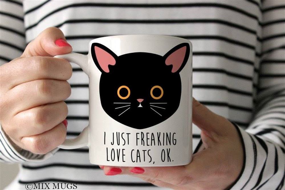 I Just Freaking Love Cats Ok White Mug