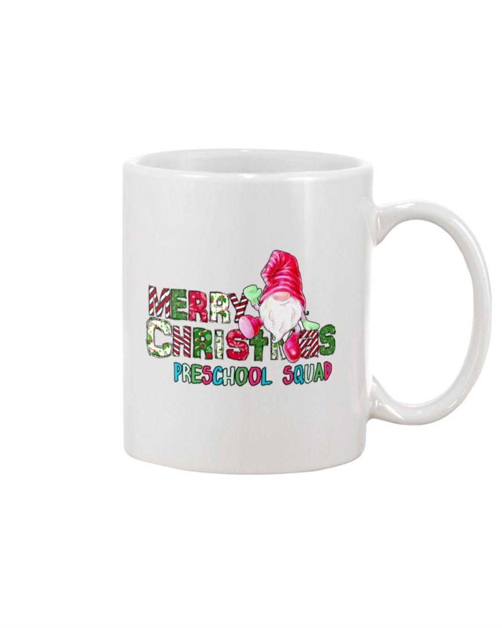 Merry Christmas Preschool Teacher White Mug