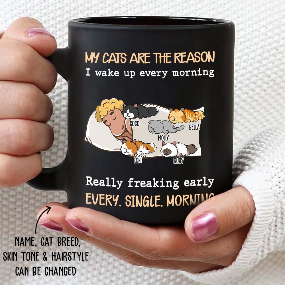 My Cat Is The Reason - Personalized Custom Coffee Mug