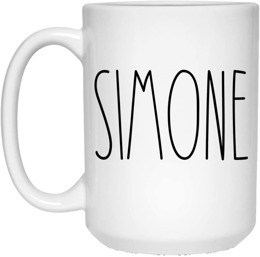 Name Coffee Mug - Front Back - Personalized Text Rae Dunn Style - Rae Dunn Inspired - Personalized A