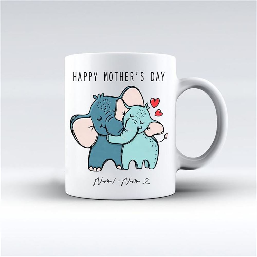 Personalized Elephant Mother Mug Mothers Day Mug Elephant Matching Mom And Kid Best Gift For Mother