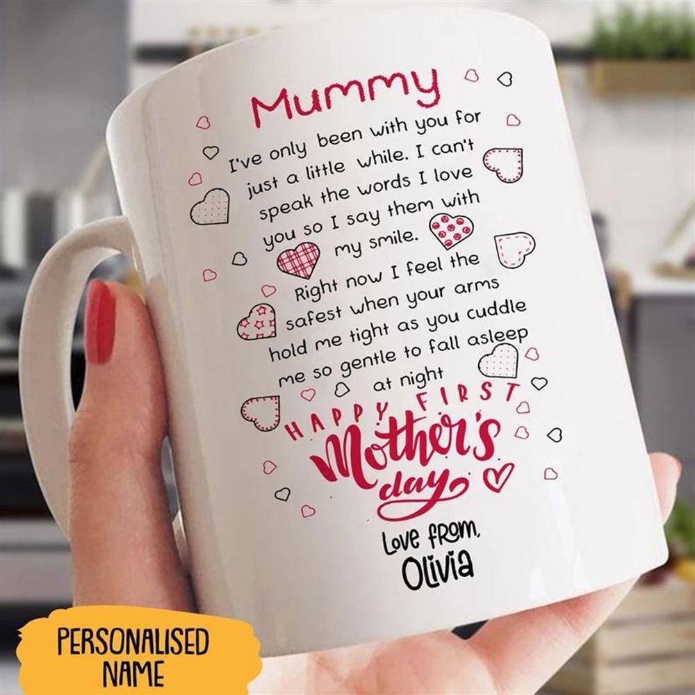 Personalized Mom Coffee Mug Happy First Mothers Day Mug Best Mom Ever Mothers Day Gift