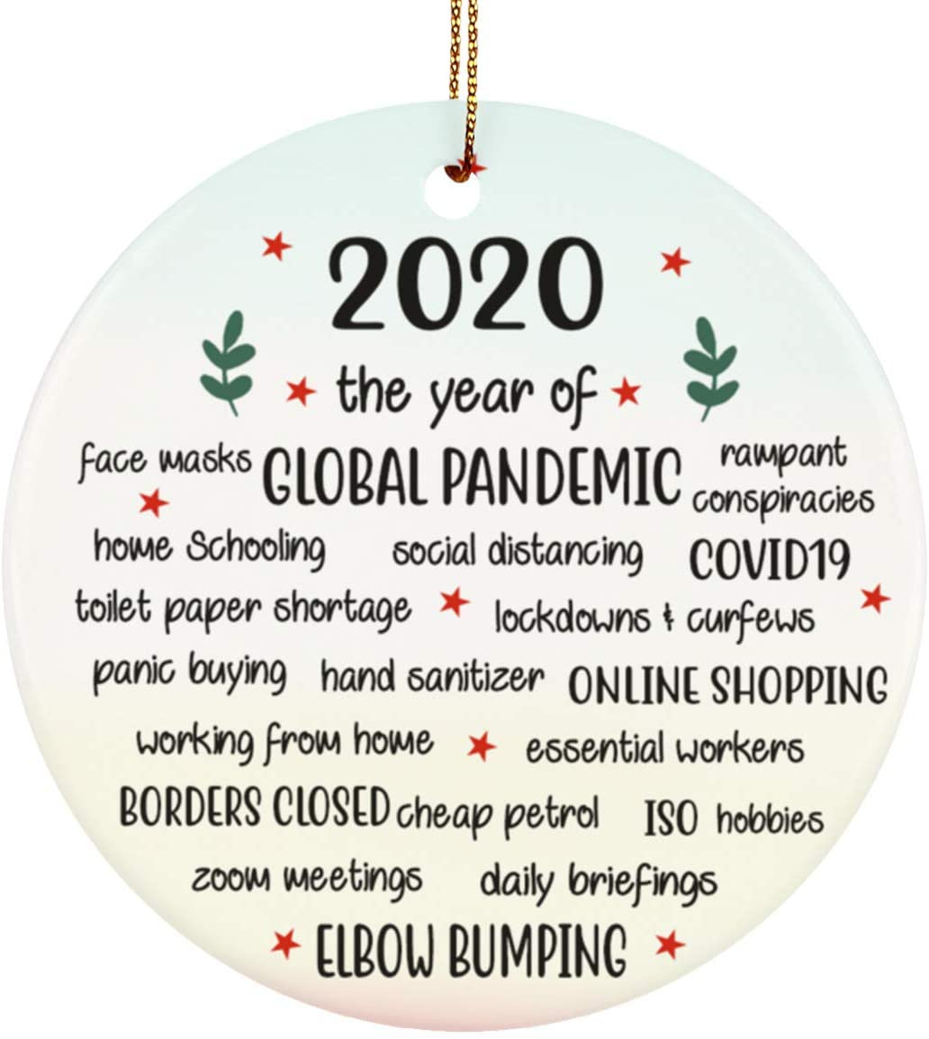 2020 The Year Of Global Pandemic Christmas Tree Ornament Funny 2020 Ornament 2020 Key Words Ornament