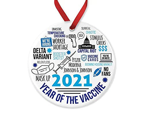 2021 Christmas Ornament 2021 Christmas Decoration 2021 Keepsake Bauble Year Of The Vaccine Pandemic