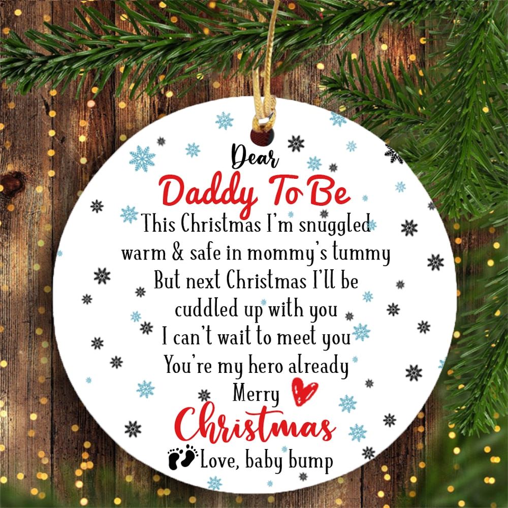 Christmas Gift For Daddy To Be My Hero Ornament