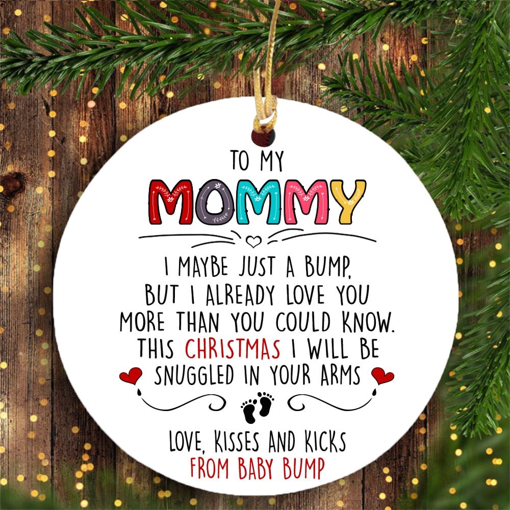 Christmas Gift For Mommy To Be Maybe Just A Bump Ornament