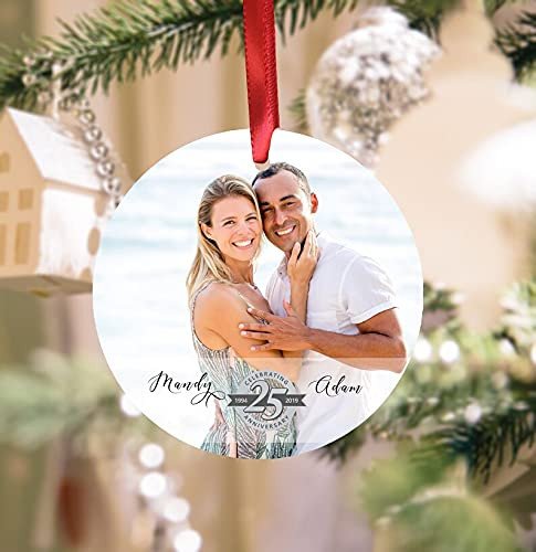 Custom Photo Anniversary Ornament Wedding Anniversary Ornament For Husband Gift For Wife Couple Gift Car Hanging Ornament Hanging Decoration Christmas Tree -ghepten-wq4mcd1