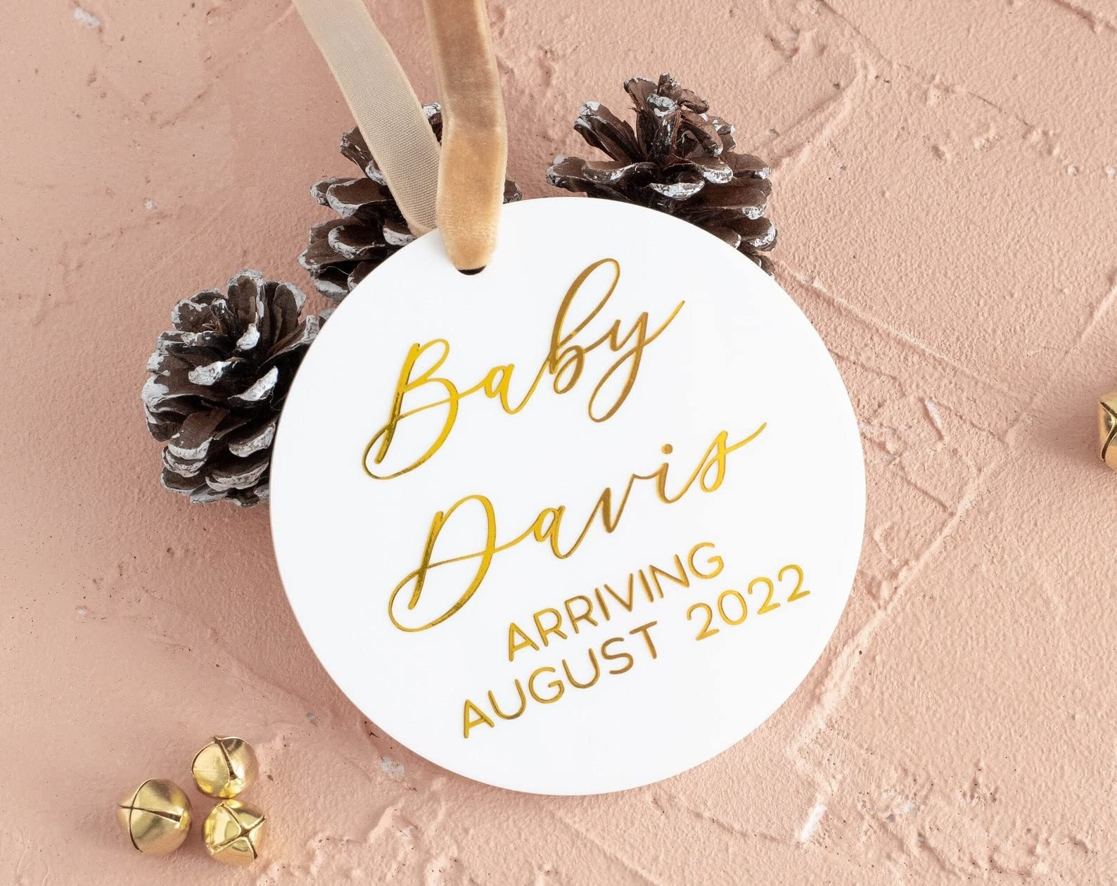 Customized Pregnancy Announcement Ornament Baby Arriving Tree Hanging Decoration For Family New Children From Grandparents Friend On Thanksgiving Christmas -ghepten-m32di9p