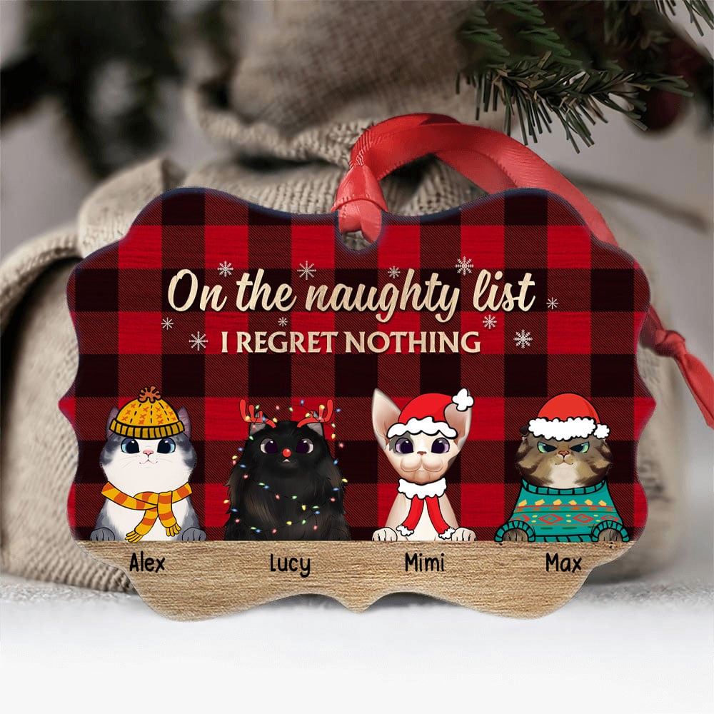 Dear Santa Define Naughty Cat Lovers Personalized Ornament Gift For Cat Lovers