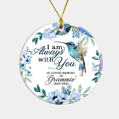 Hummingbird Memorial Ornament In Loving Memory 2021 Custom Christmas Ornament Gifts I Am Always With You Bereavement Remembrance Gift