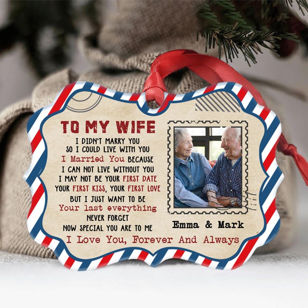 I Love You Forever And Always Personalized Aluminum Ornament