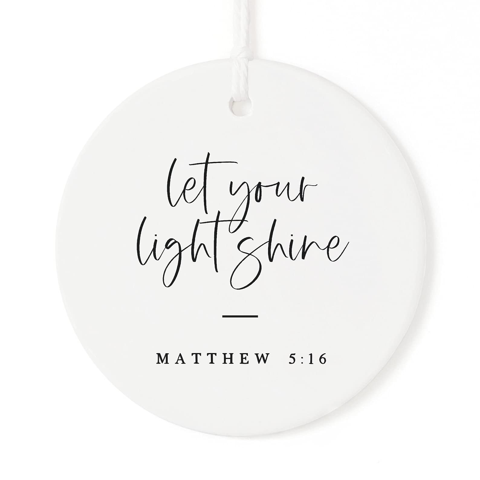 Let Your Light Shine Scripture Ornament Christmas Ornament Holiday Decor Bible Verse For Her Cute Hanging Decoration Christmas Tree Ornament -ghepten-vmcg9er