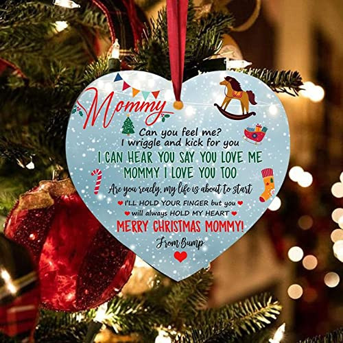 Mommy Ornament I Can Hear You Say You Love Me Mommy I Love You Too From The Bump Gift For Mom Gift For Wife Christmas Ornament Christmas Tree Hanging Decoration