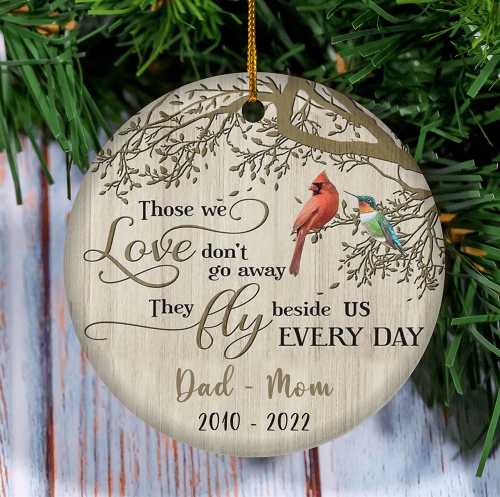 Personalized Cardinal Hummingbird Ornament Memorial Christmas Ornament Remembrance Gift Christmas Tree Decorations Keepsake Ornament