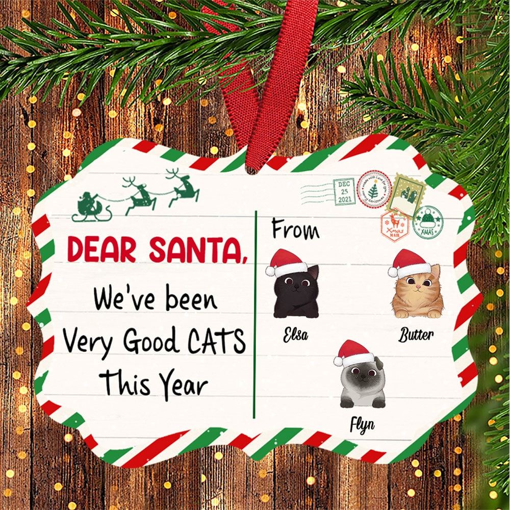 Personalized Cat Christmas Santa Benelux Ornament Christmas Gift For Cat Lovers