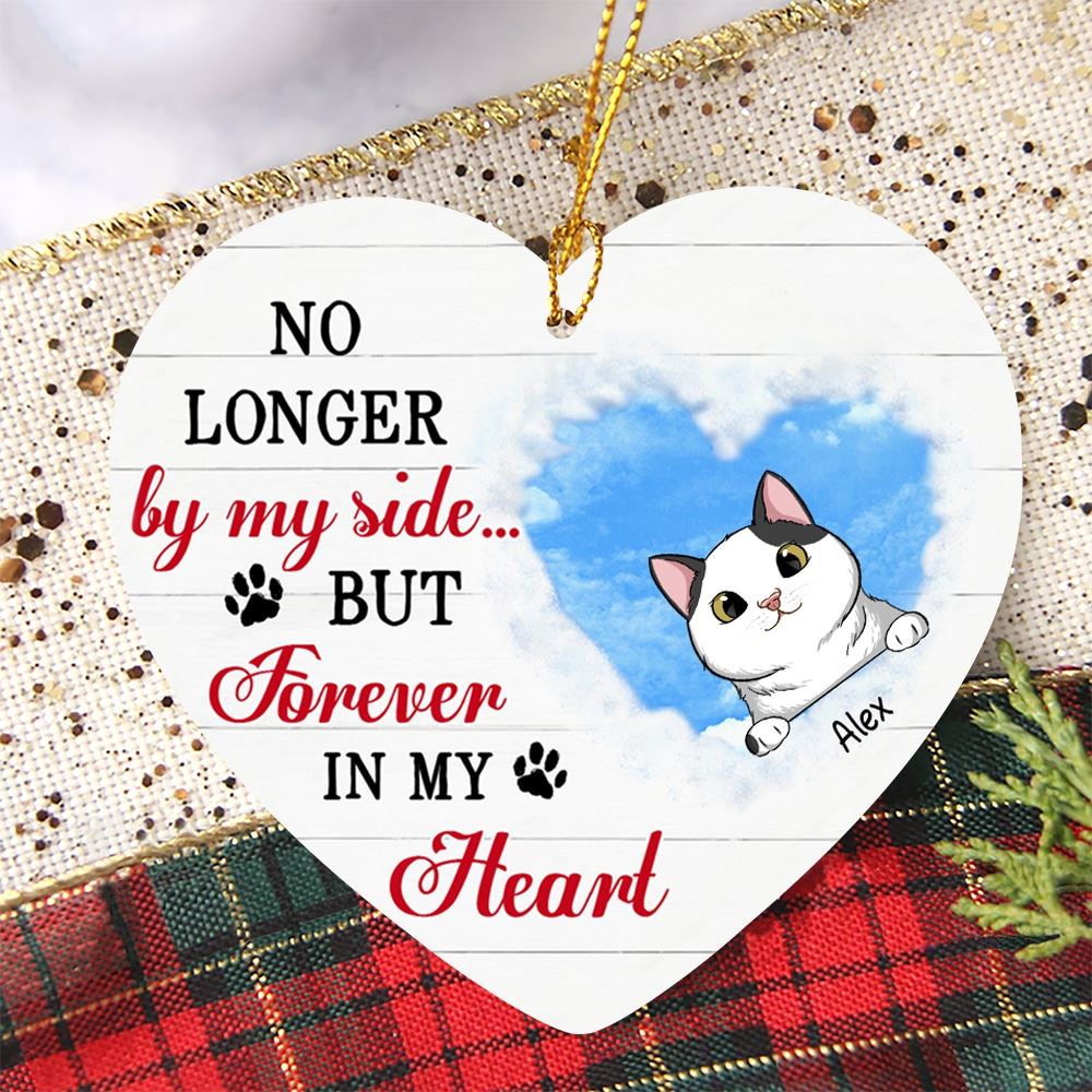 Personalized Cat Memorial Heart Ornament Christmas Gift For Cat Lovers
