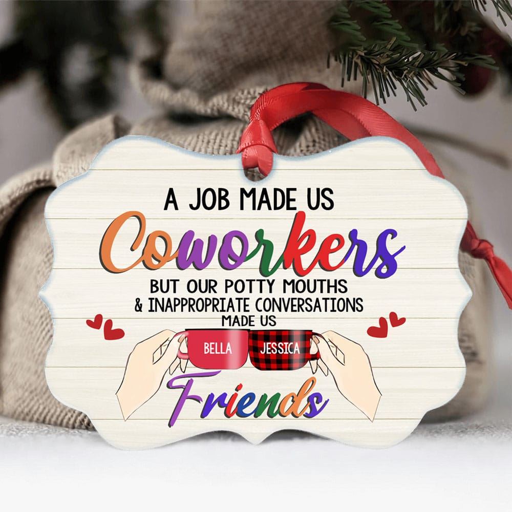 Personalized Christmas Gift For Colleague Ornament Custom Colleague Gift Coworker Funny Ornament Colleagues Friendship Gift
