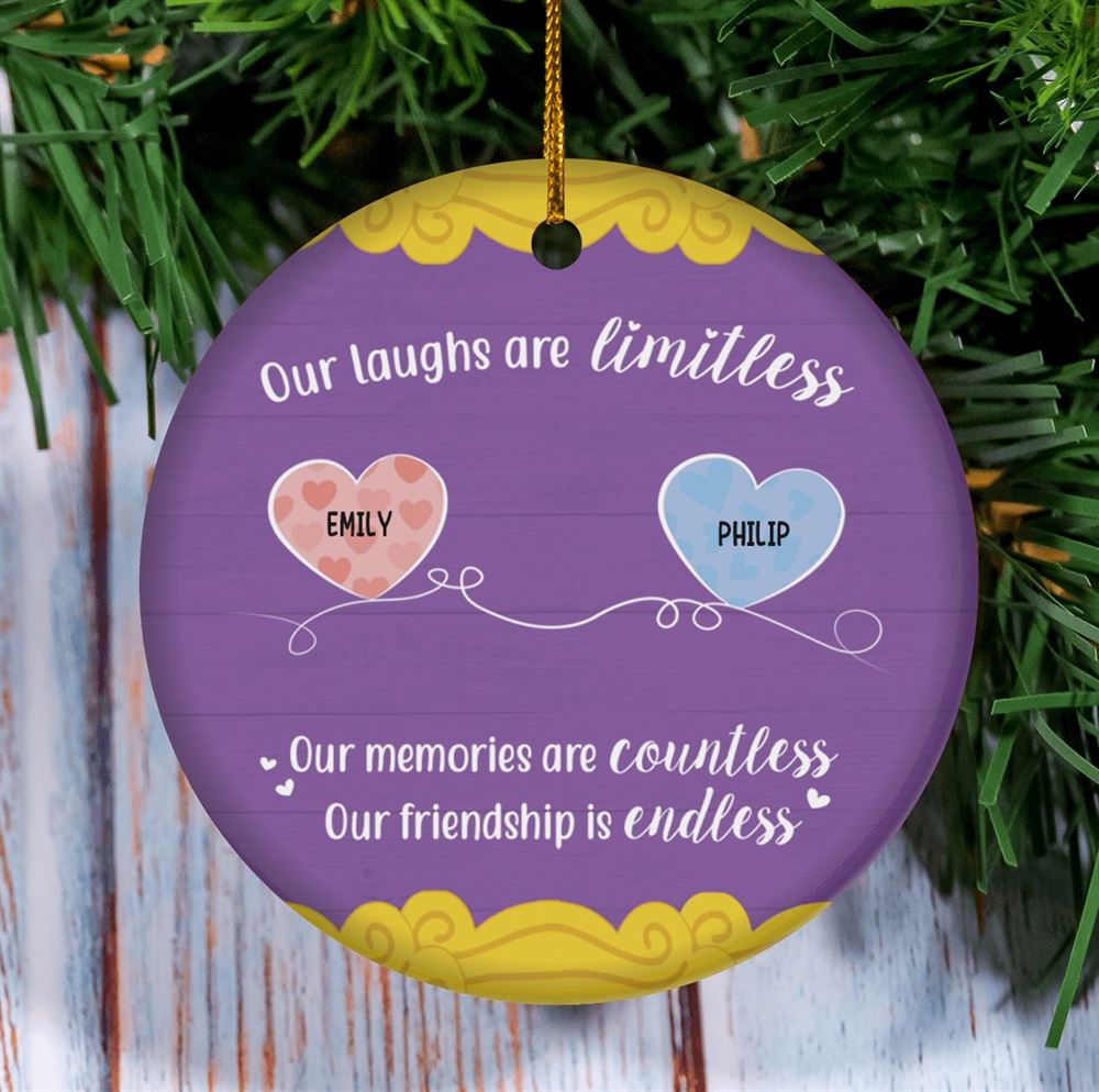 Personalized Custom Friends Circle Ornament Christmas Gift Idea For Best Friends Besties Bff There Is No Greater Gift Than Friendship