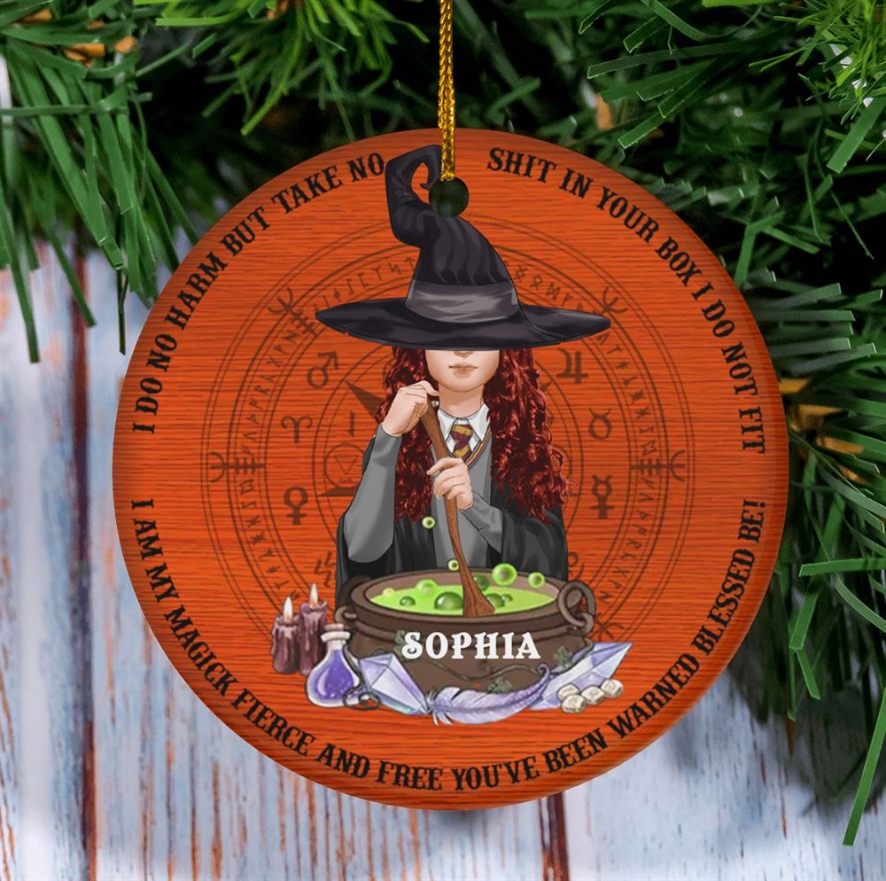 Personalized Custom Witch Ornament Gift Idea For Halloween Friends I Think For Halloween I Shall Go As Karma Some Of You Should Be Worried