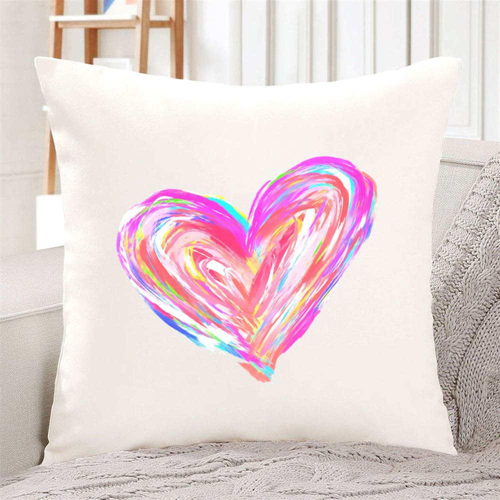 Heart Printable Colorful Rainbow Valentines Day