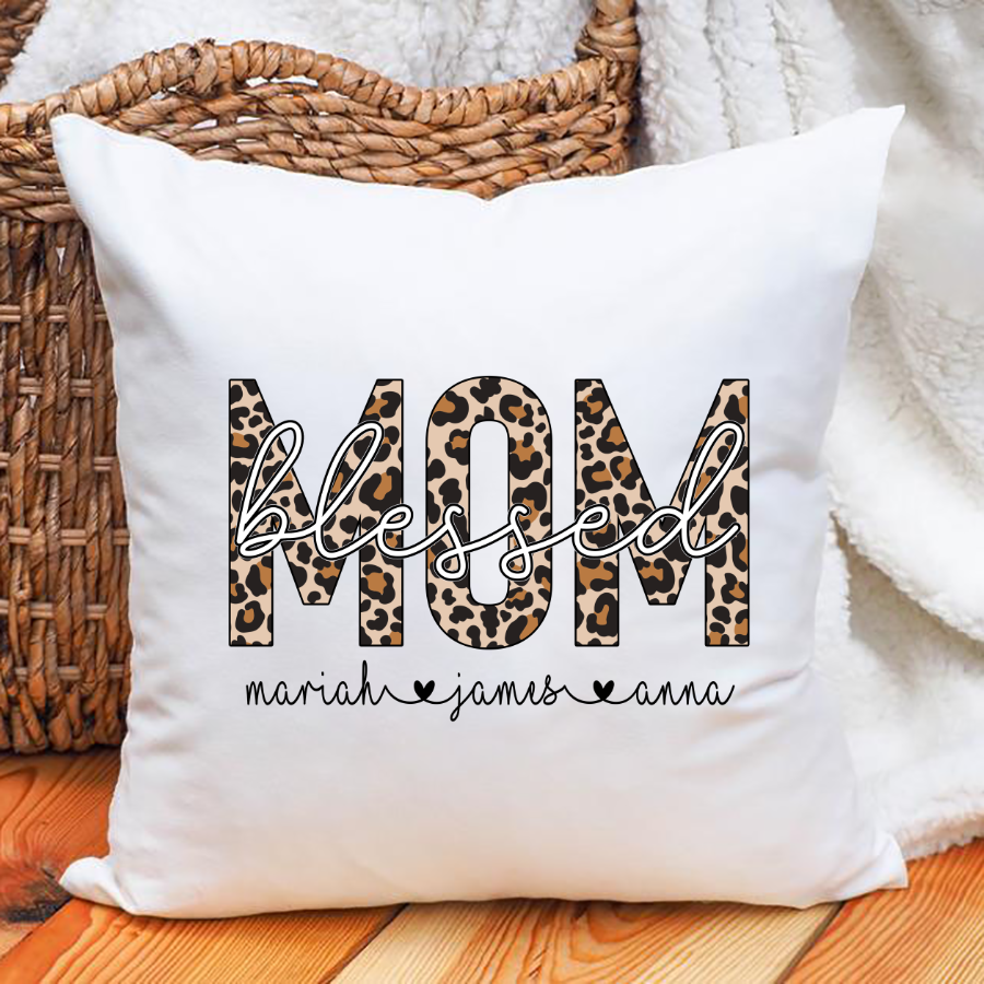 Mom Blessed Pillow Pillow Gift To My Mom White Pillow Gift On Birthday