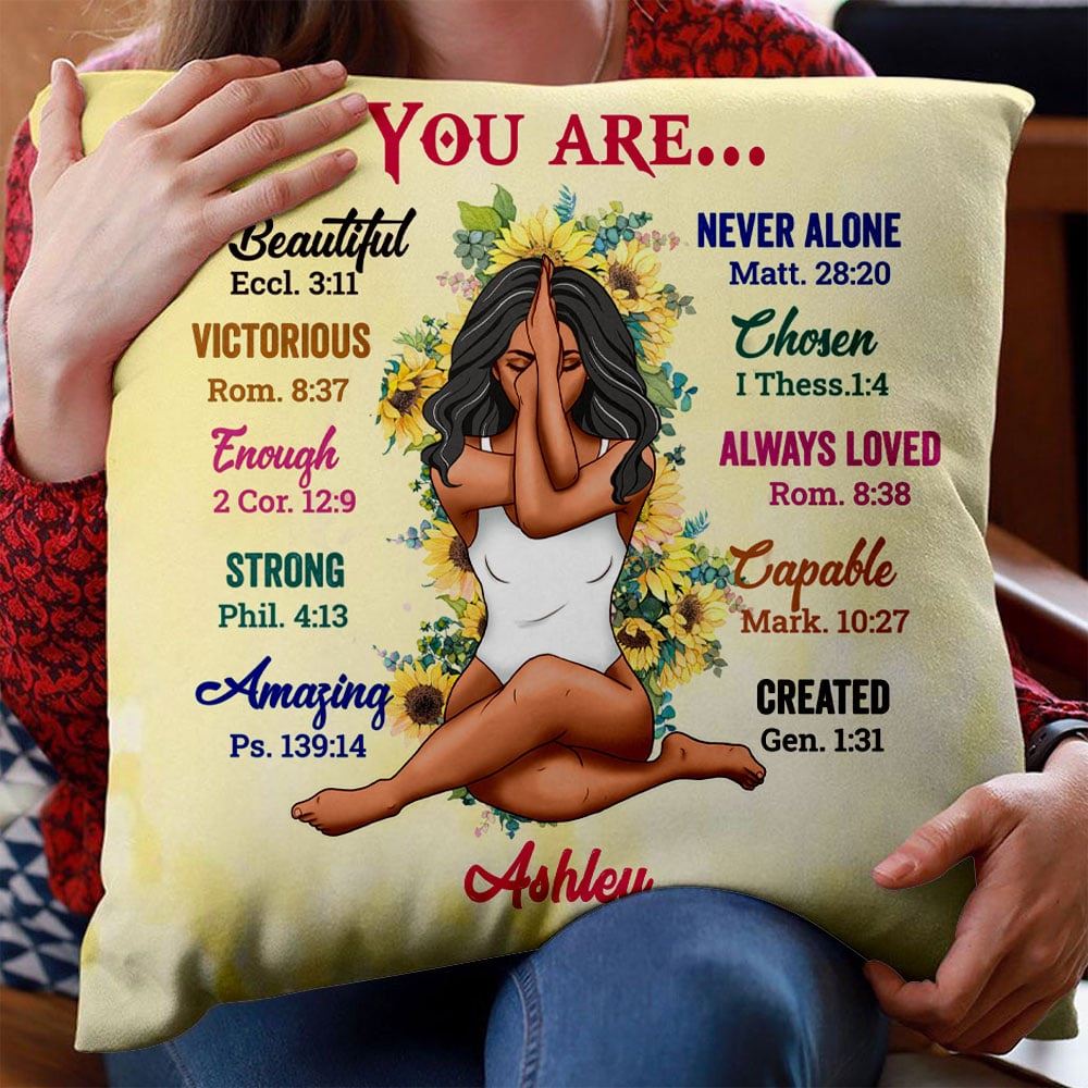 Personalized Bwa You Are Pillow Gift For Yoga Lovers Insert Included