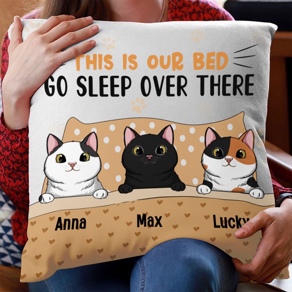 Personalized Cat This Is Our Bed Pillow Insert Included