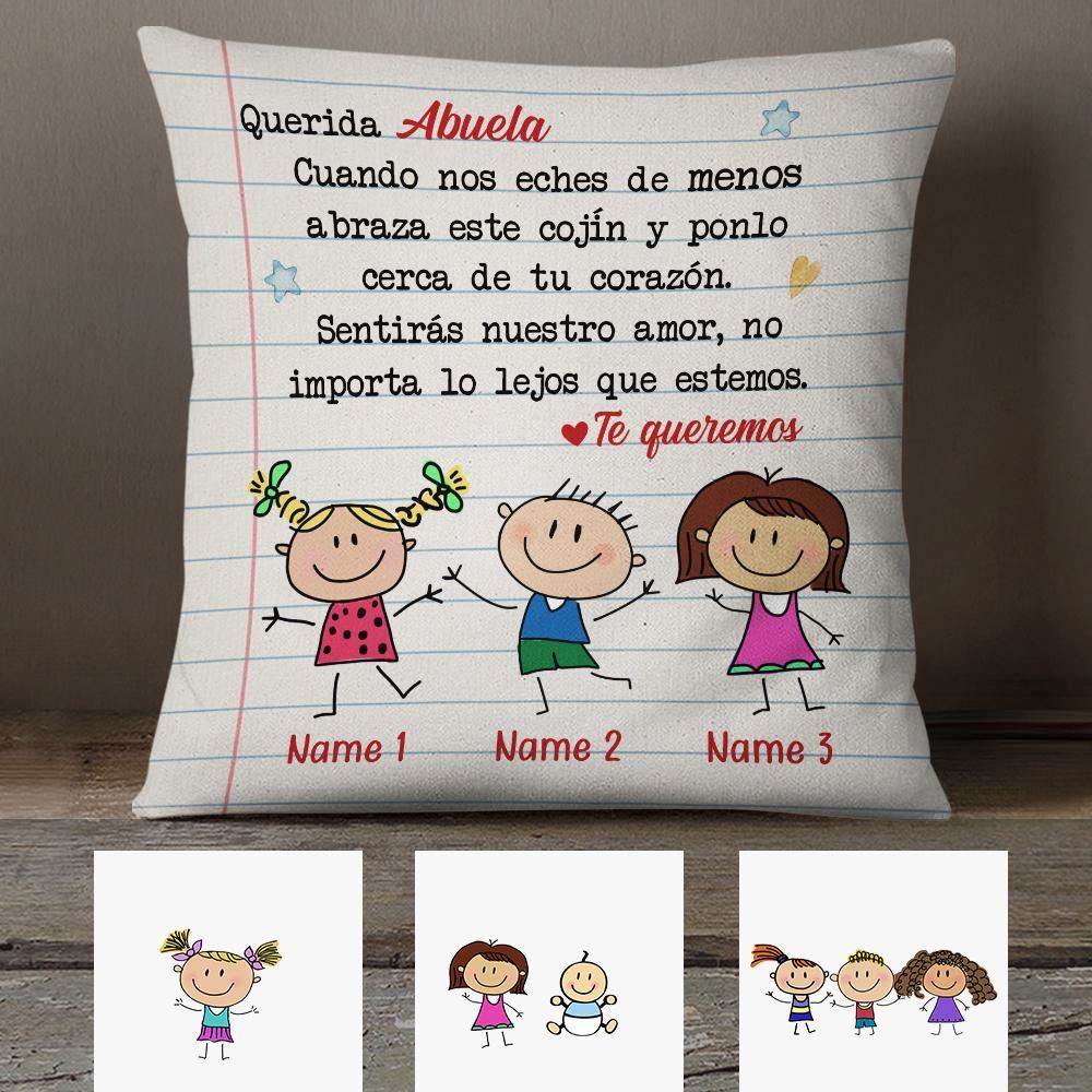 Personalized Letter To Grandma Grandpa Spanish Abuela Abuelo Pillow Ap2610 81o34 Insert Included