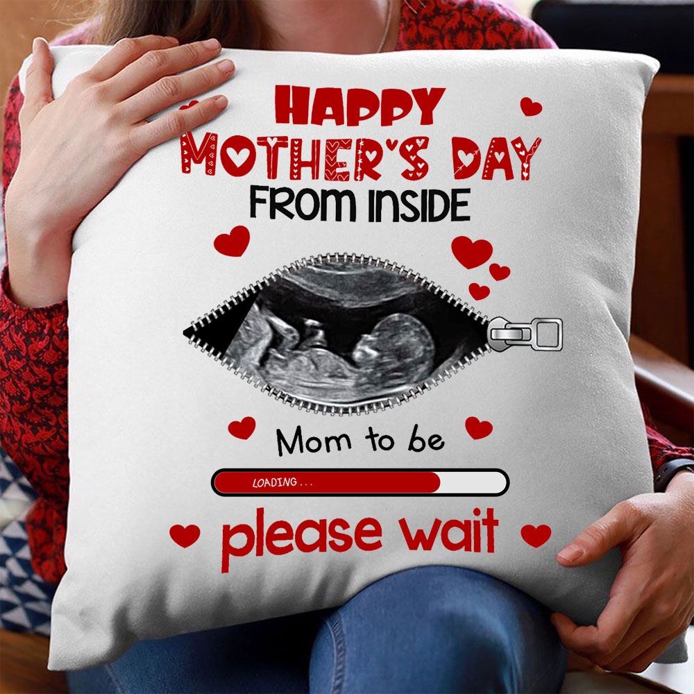 Personalized Mummy Happy Mothers Day Pillow Custom Sonogram Photo Upload Gift