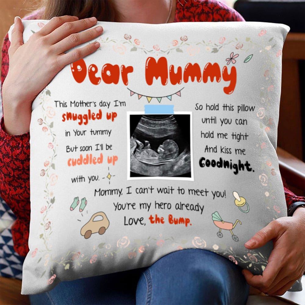 Personalized Mummy Youre My Hero Already Pillow Sonogram Photo Upload Gift For Mom To Be