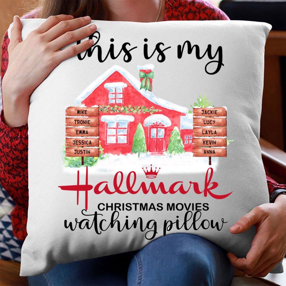 Personalized This Is My Hallmark Christmas Movies Watching Pillow Custom Family Gift