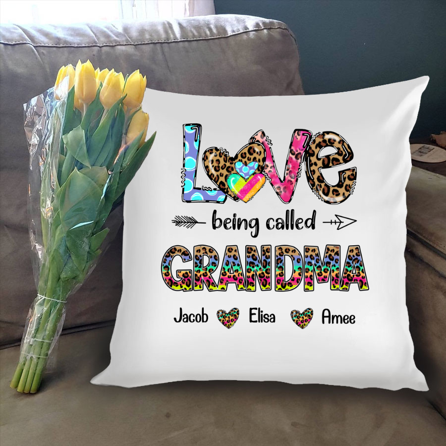 Pillow For Grandma Love Being Called Grandma Present To My Grandma Gigi Indoor Pillow