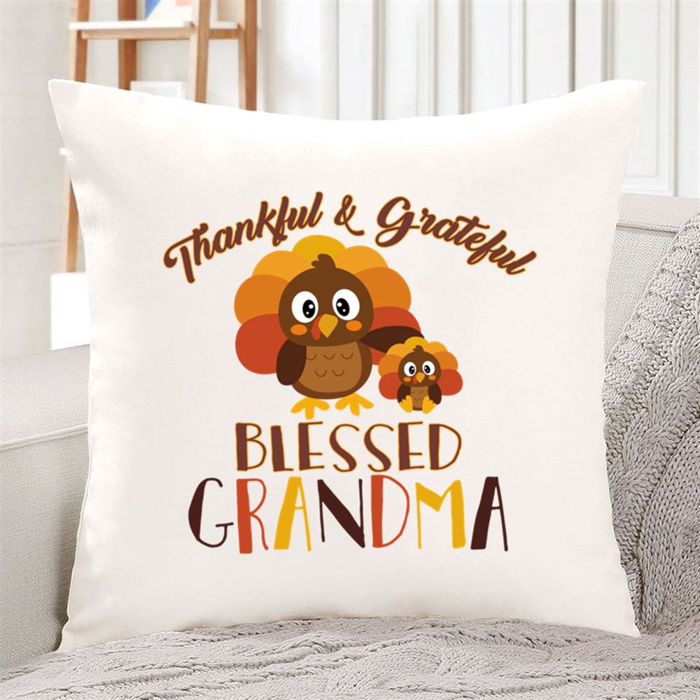 Thankful Grateful Blessed Grandma Thanksgiving