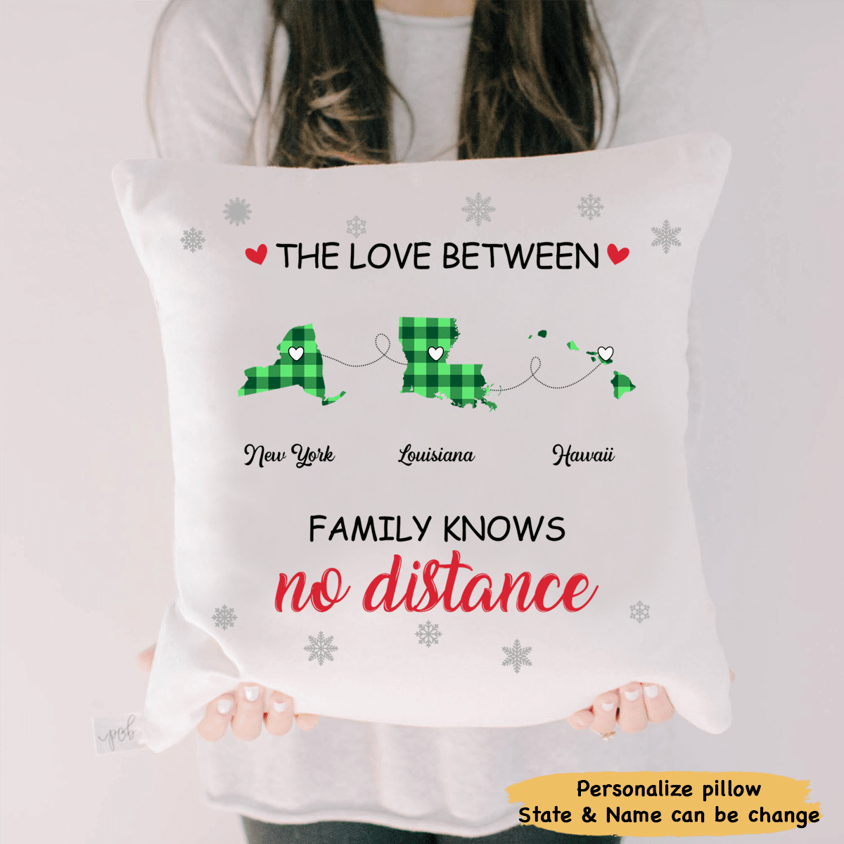 The Love Between Family Knows No Distance Canvas Pillow