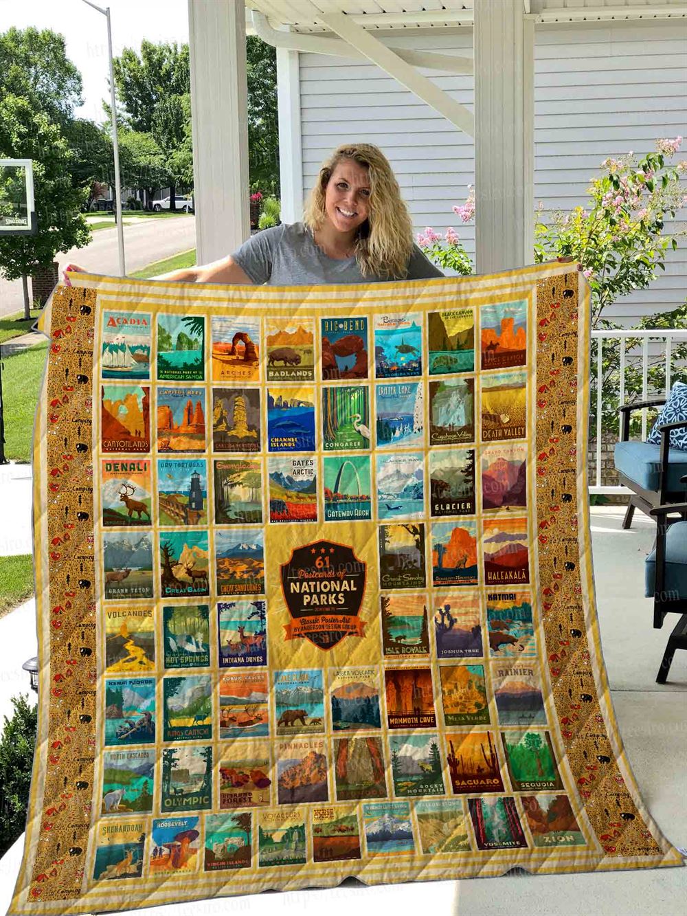 61 American National Parks Quilt Blanket 01