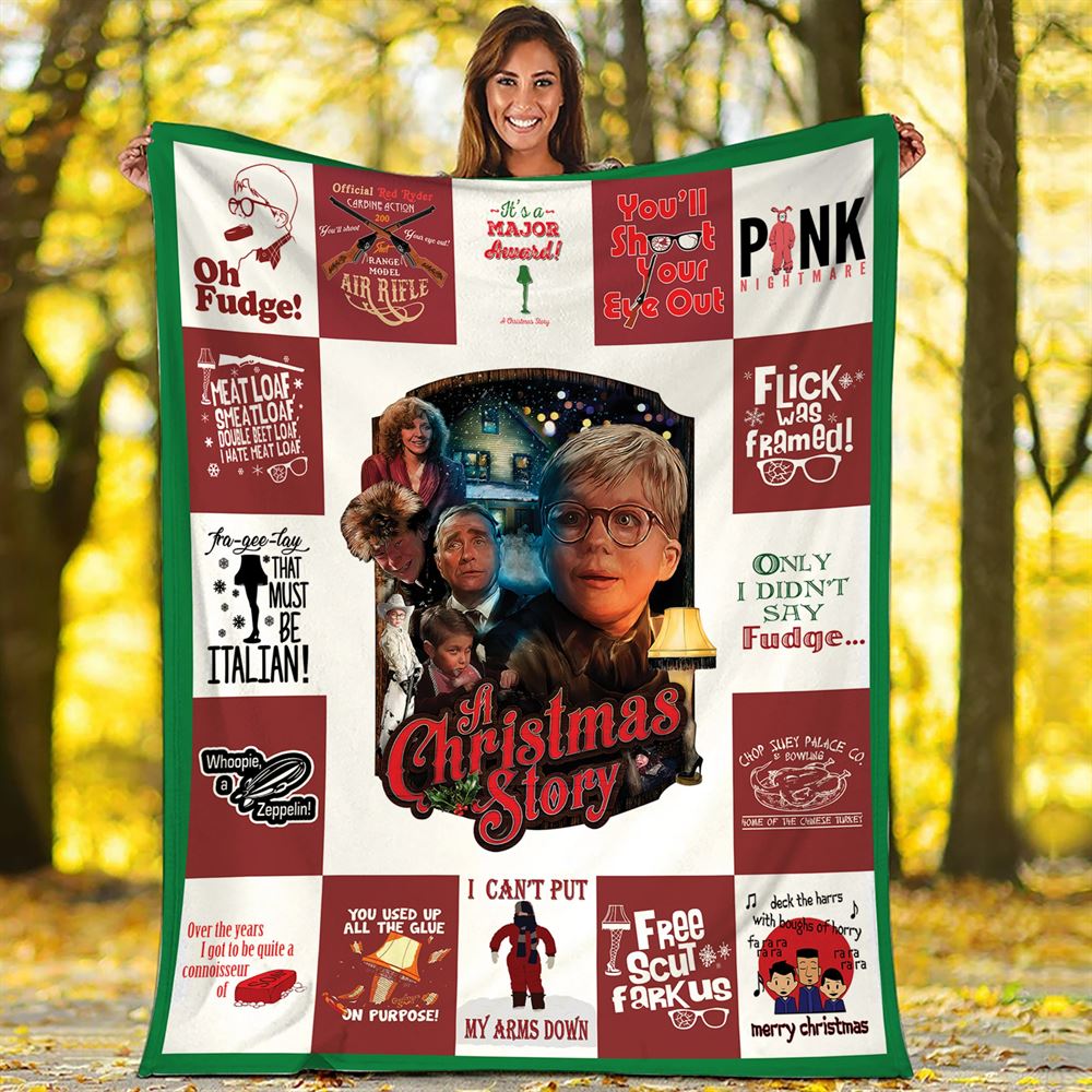 A Christmas Story Fleece Blanket Ralphie Leg Lamp Throw Blanket For Bed Couch Sofa Christmas Gifts