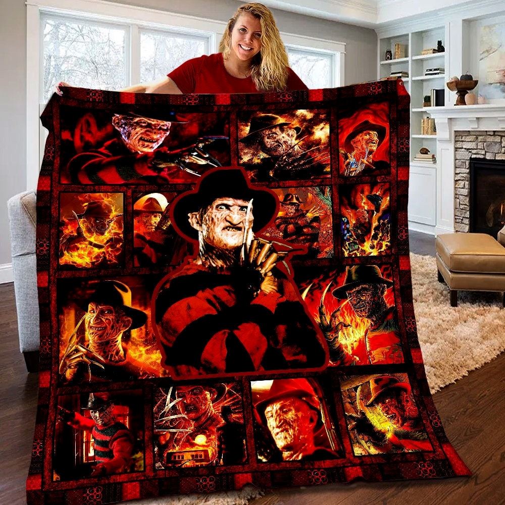 A Nightmare On Elm Street Blanket Freddy Krueger Quilt Blanket A Nightmare On Elm Street Freddy Krueger Halloween Themed Party