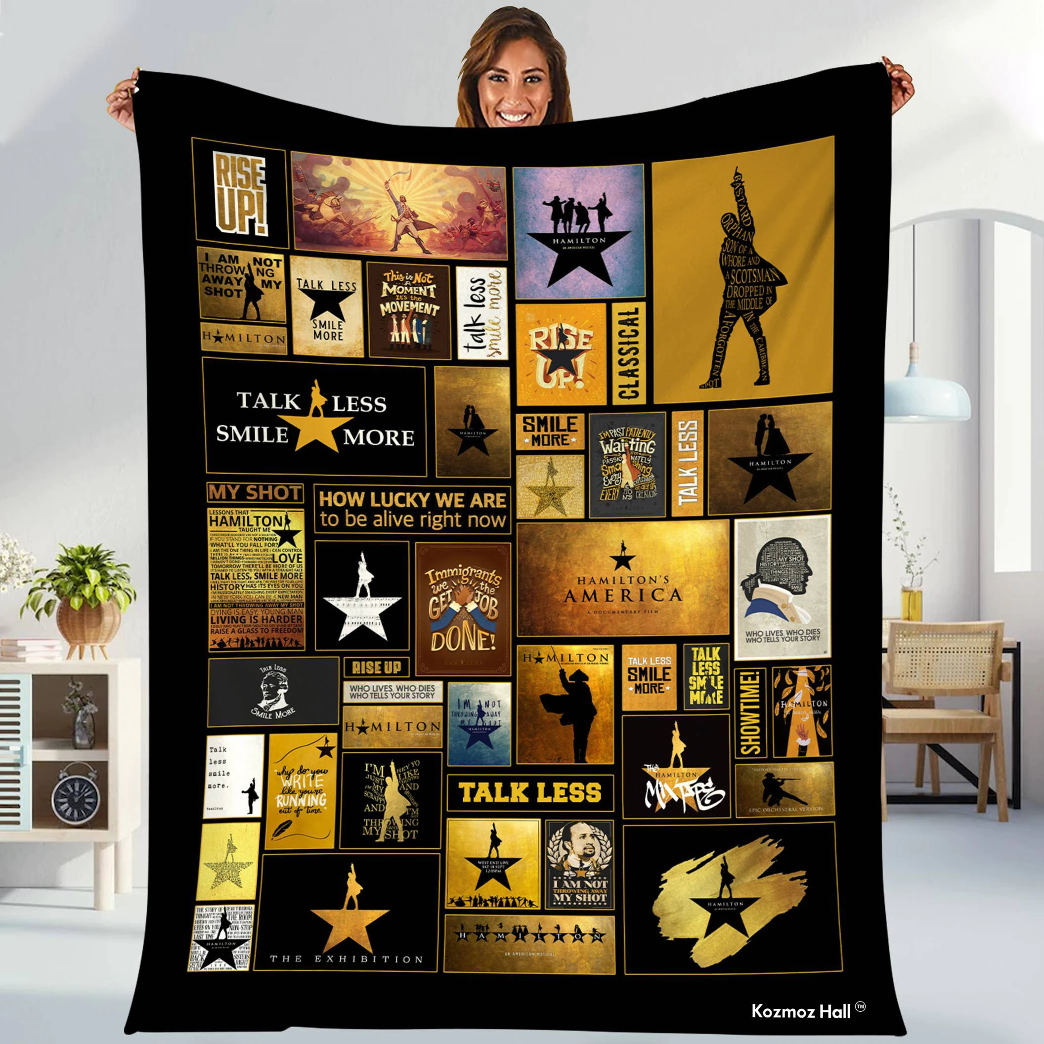 Alexander Hamilton Fleece Blanket Hamilton Throw Blanket Hamilton Musical Blanket Hamilton Fan Gifts Christmas Gifts