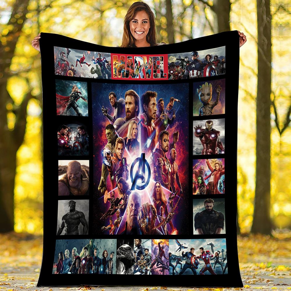 Avengers Fleece Blanket Avengers Heroes Iron Man Captain America Throw Blanket For Bed Couch Sofa Christmas Gifts