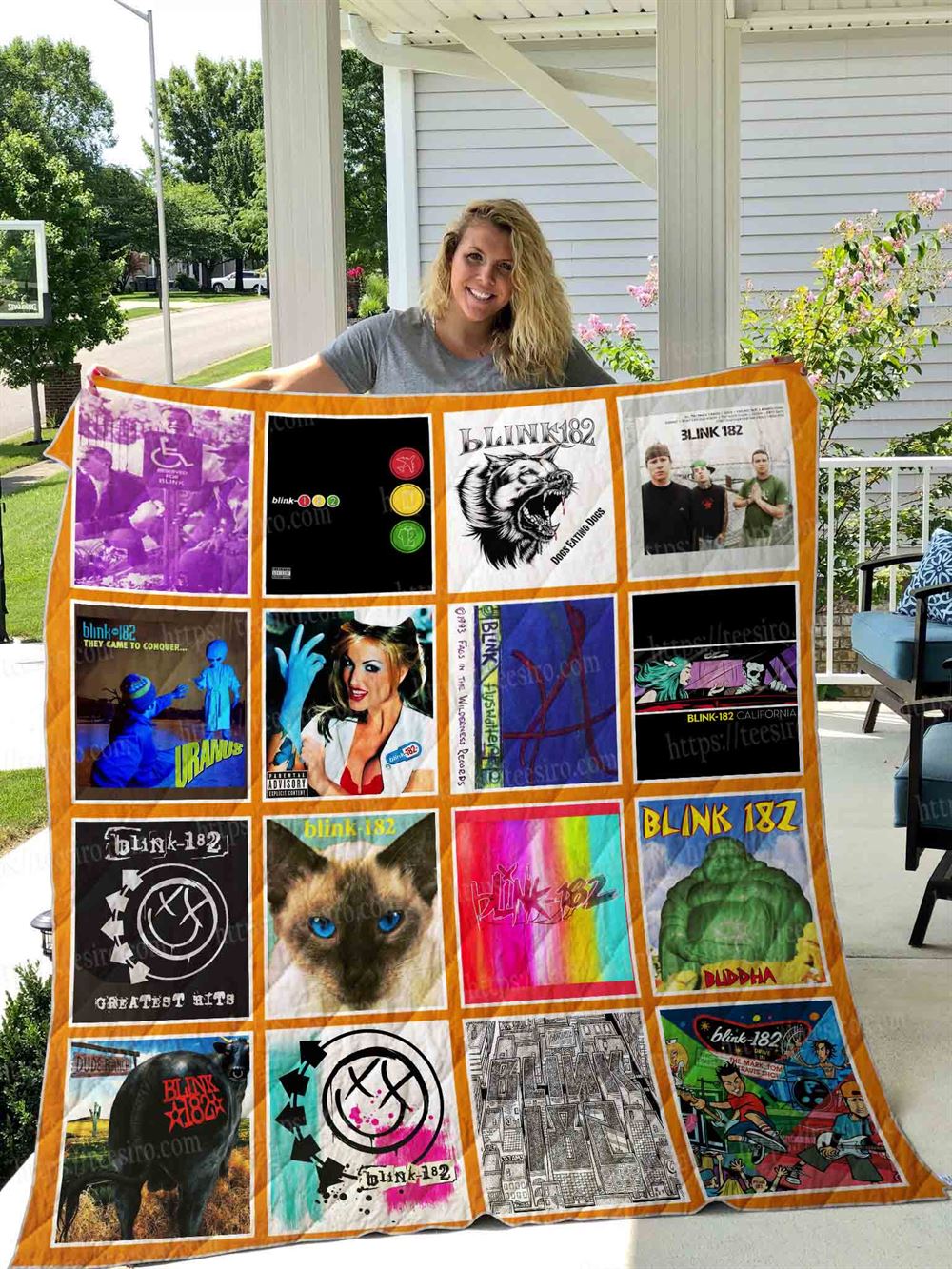 Blink-182 Singles Album Quilt Blanket V6