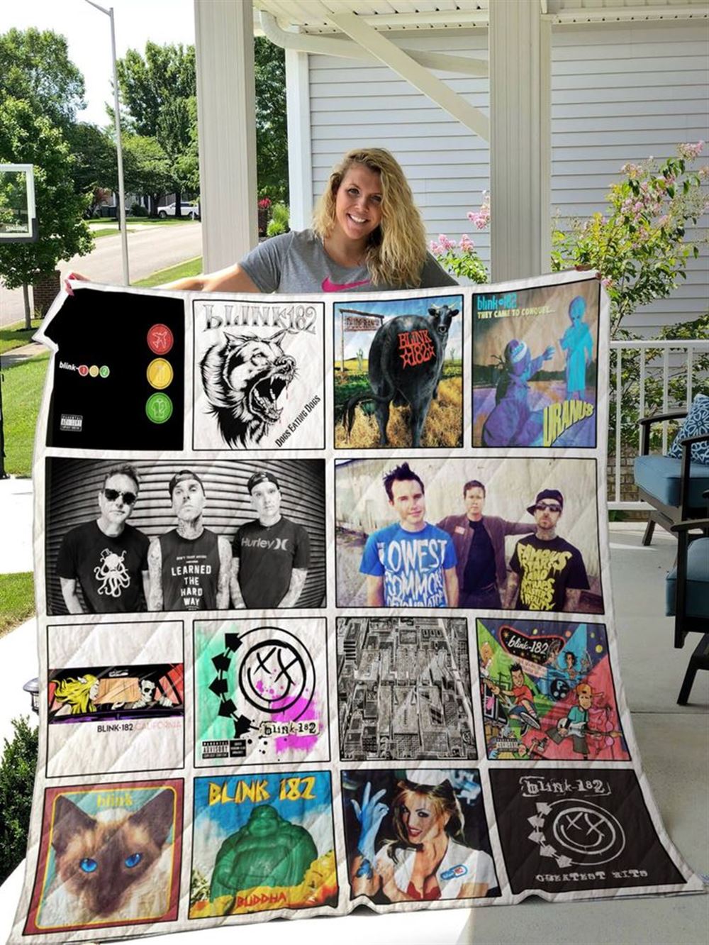 Blink-182 Singles Album Quilt Blanket