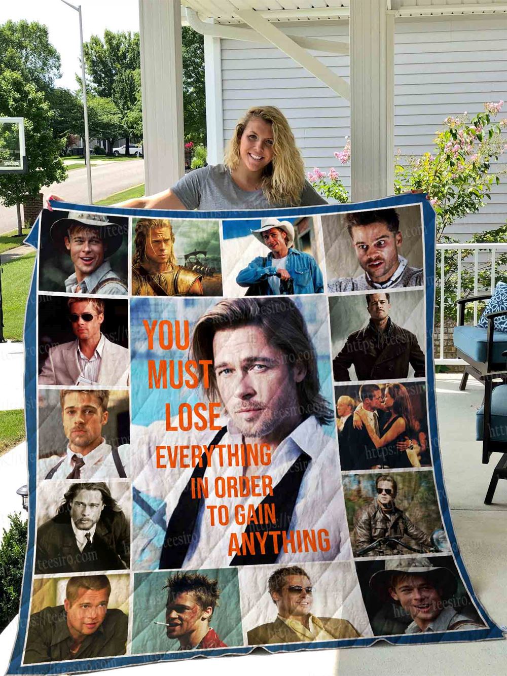 Brad Pitt Cast Quilt Blanket 01