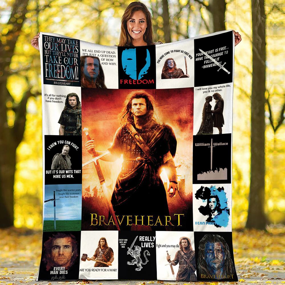 Braveheart Fleece Blanket William Wallace Throw Blanket For Bed Couch Sofa Christmas Gifts