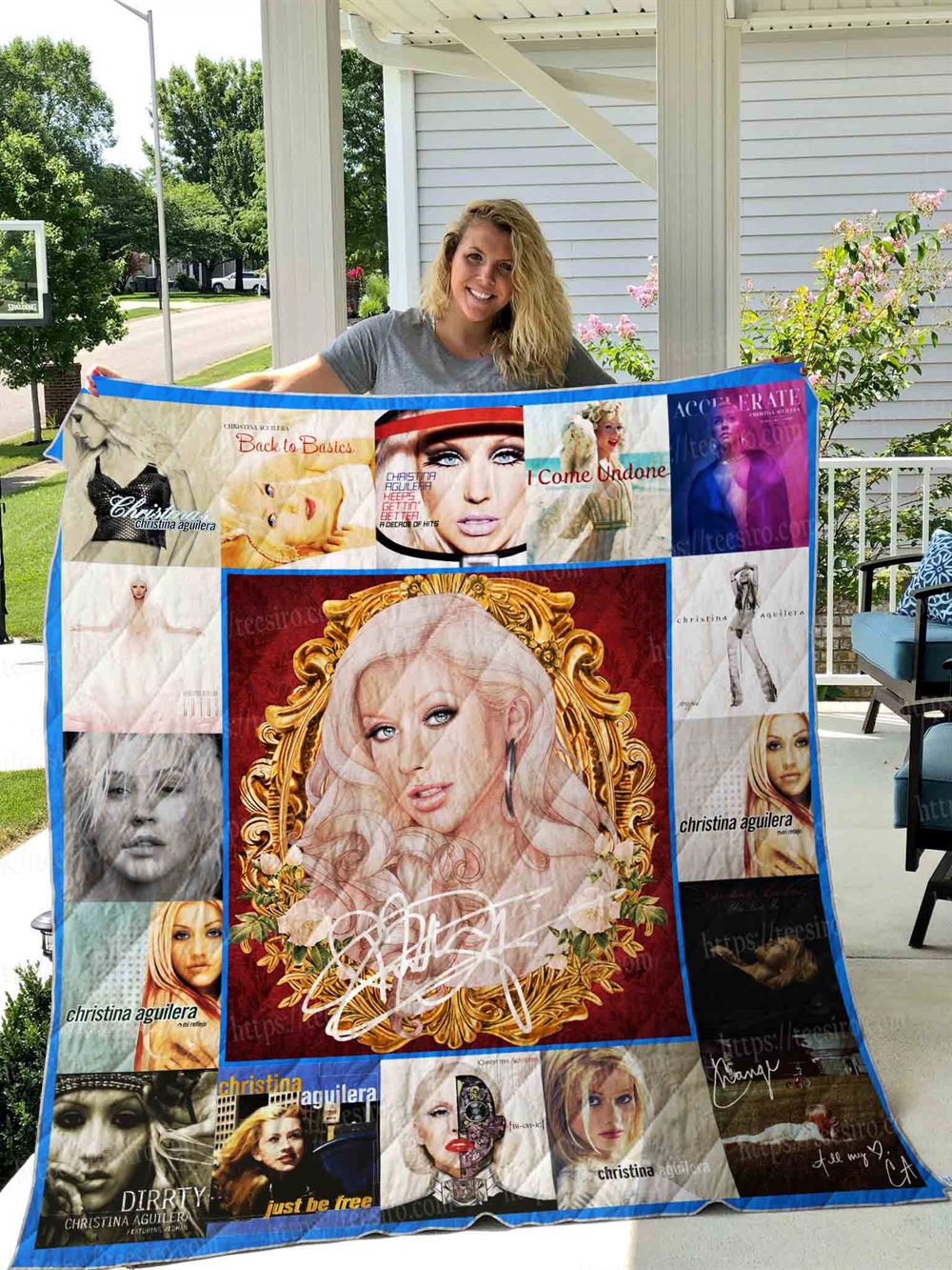 Christina Aguilera Quilt Blanket 02