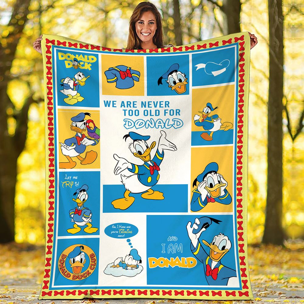 Disney Donald Fleece Blanket Donald Duck Throw Blanket For Bed Couch Sofa Christmas Gifts