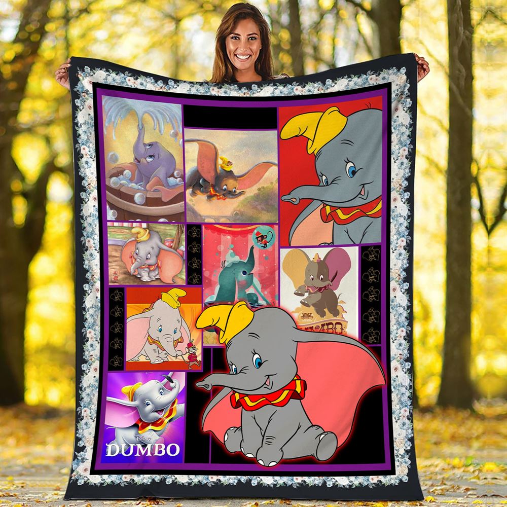 Disney Dumbo Fleece Blanket Dumbo Elephant Throw Blanket For Bed Couch Sofa Christmas Gifts Cuqsi