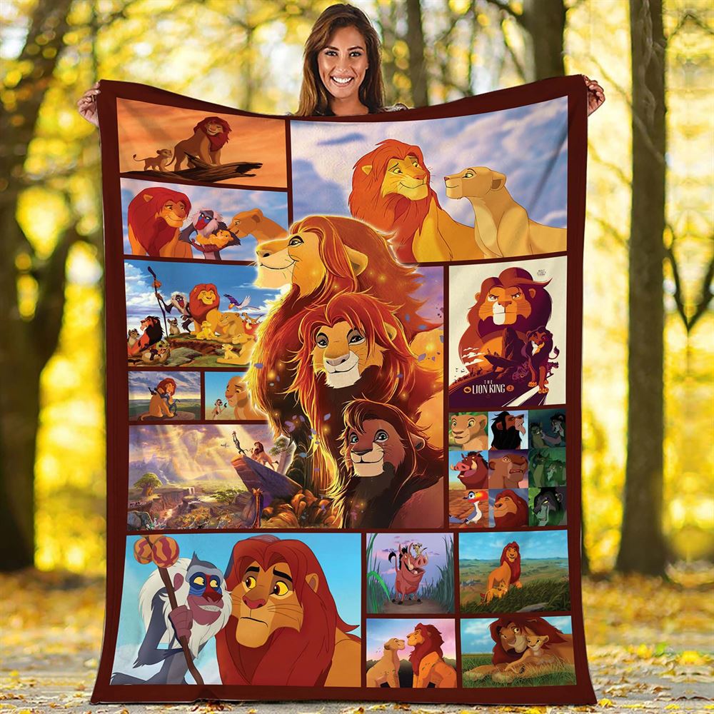 Disney Lion King Fleece Blanket Lion King Simba Mufasa Nala Timon Rafiki Pumbaa Blanket For Bed Couch Sofa Christmas Gifts