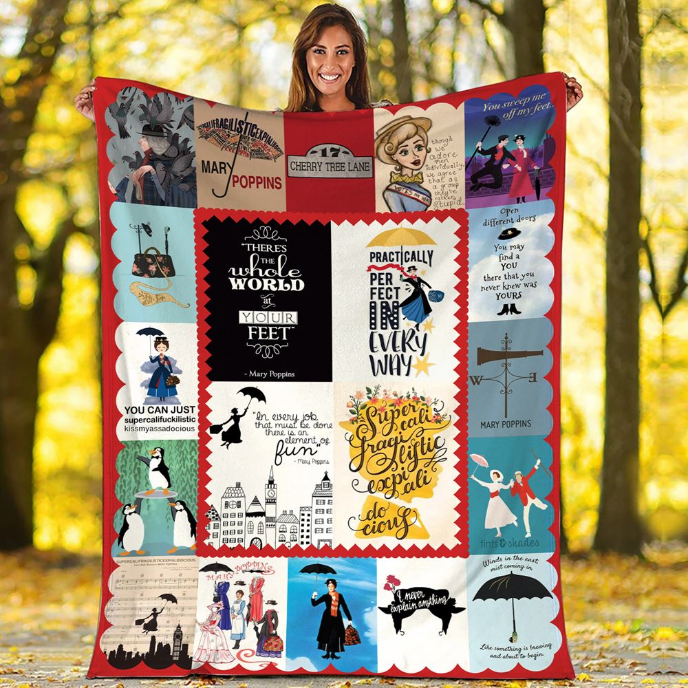 Disney Mary Poppins Fleece Blanket Mary Poppins Bert Blanket For Bed Couch Sofa Christmas Gifts Xhjmm