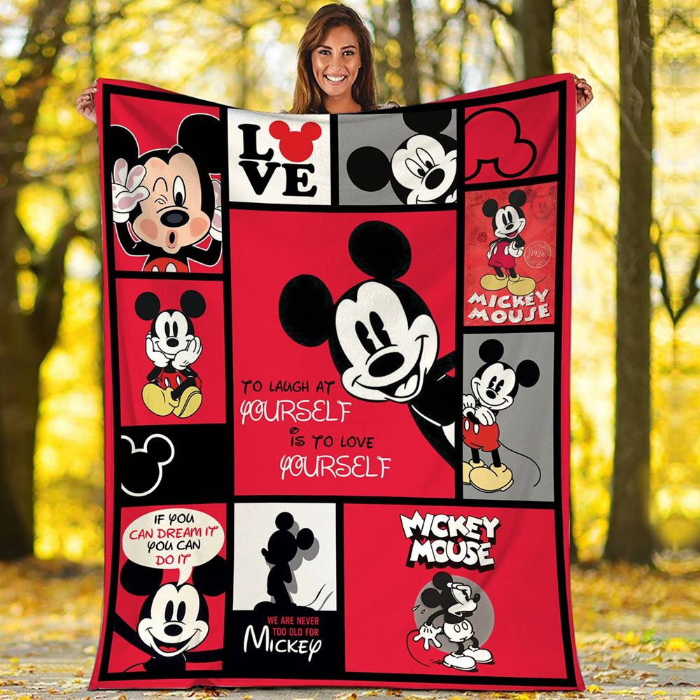 Disney Mickey Fleece Blanket Mickey Mouse Throw Blanket For Bed Couch Sofa Christmas Gifts Birthday Gifts For Kids